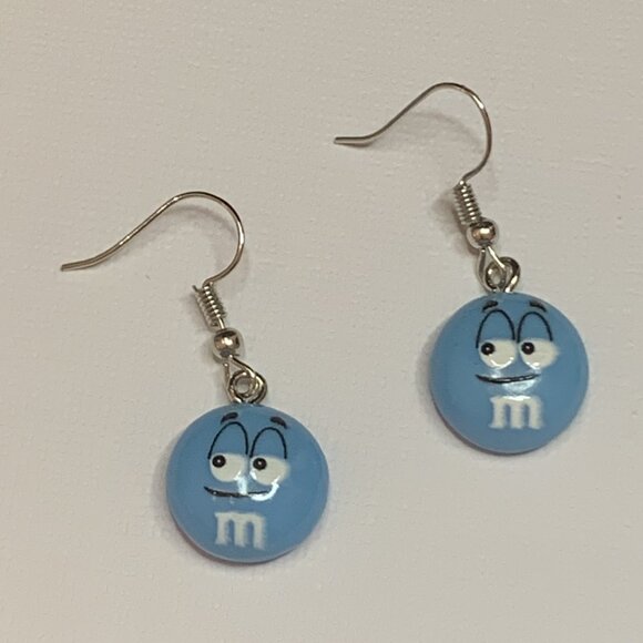 M & M Earring, Candy Earring, Gift Idea, Funny Food Earring, Silly Earring - Picture 3 of 5